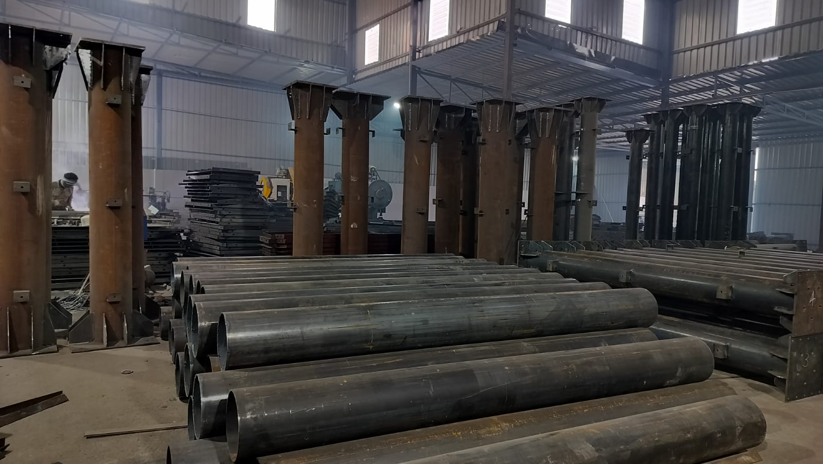 Industrial machinery used for fabrication work