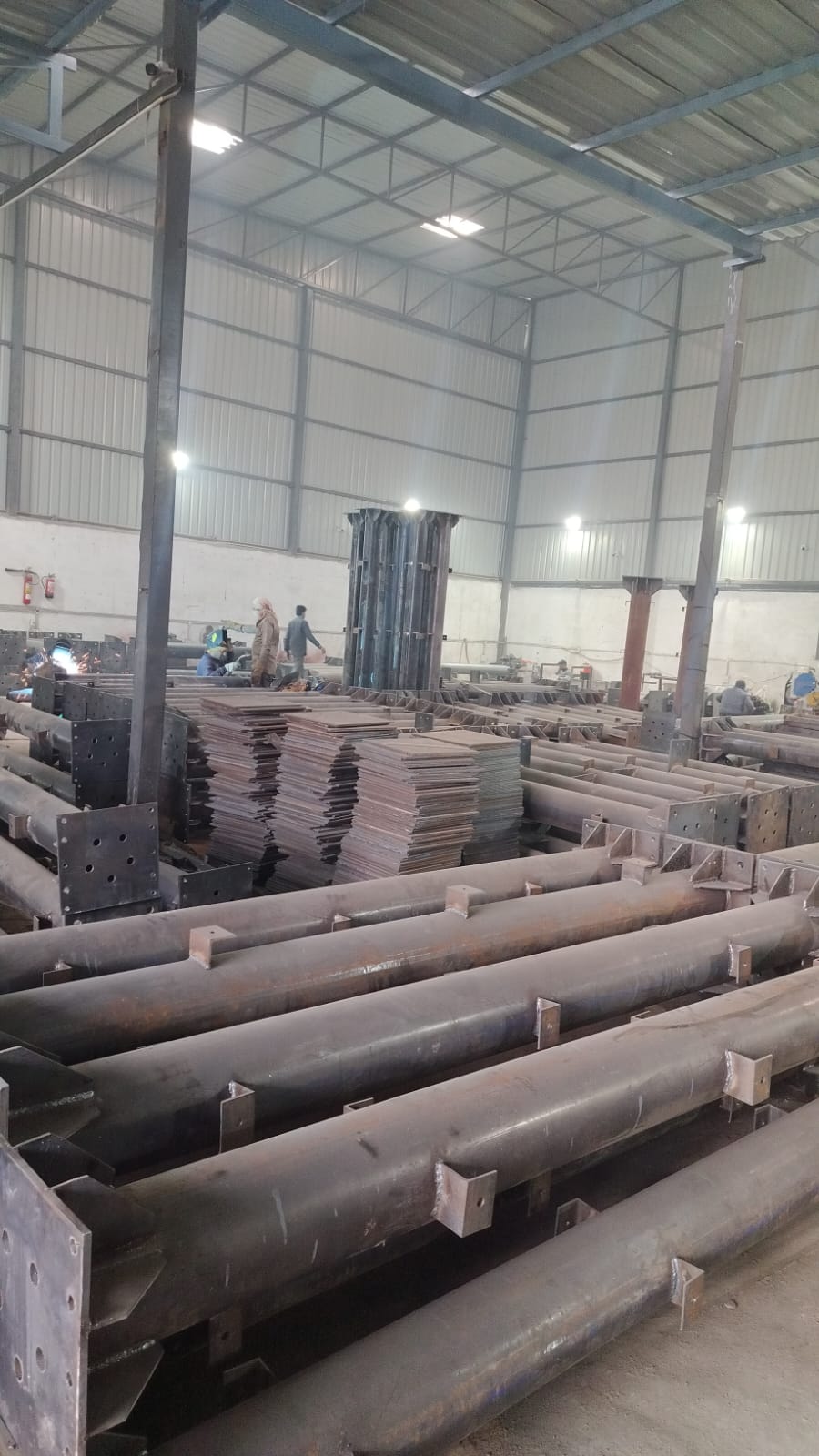 Manufacturing equipment inside the ASC Heights Infra factory