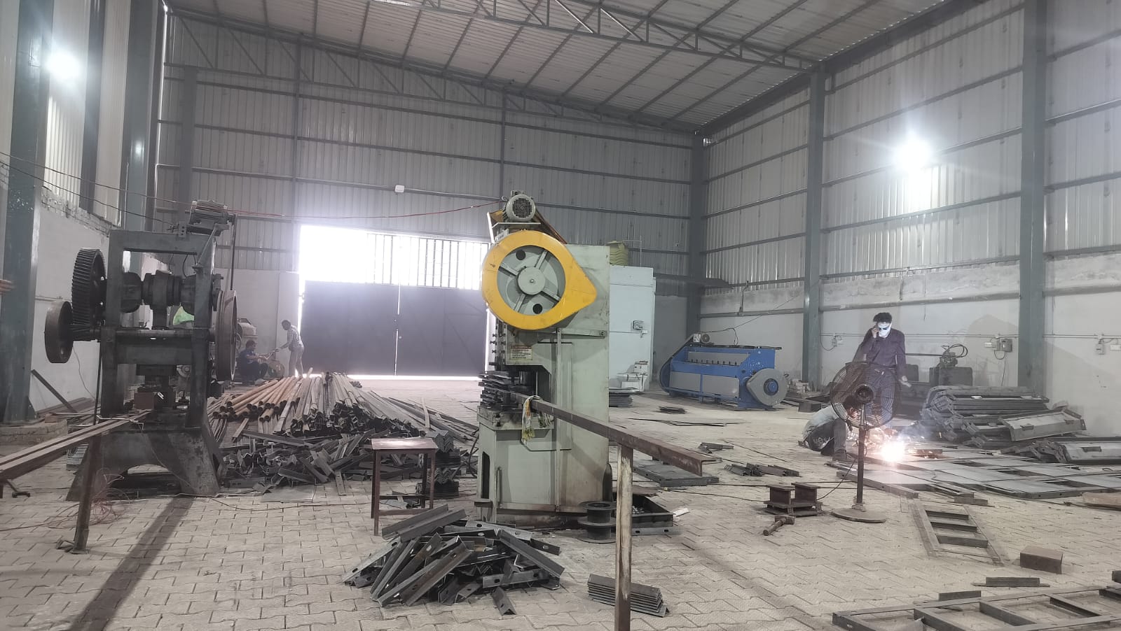 Manufacturing machinery on the ASC Heights Infra production floor