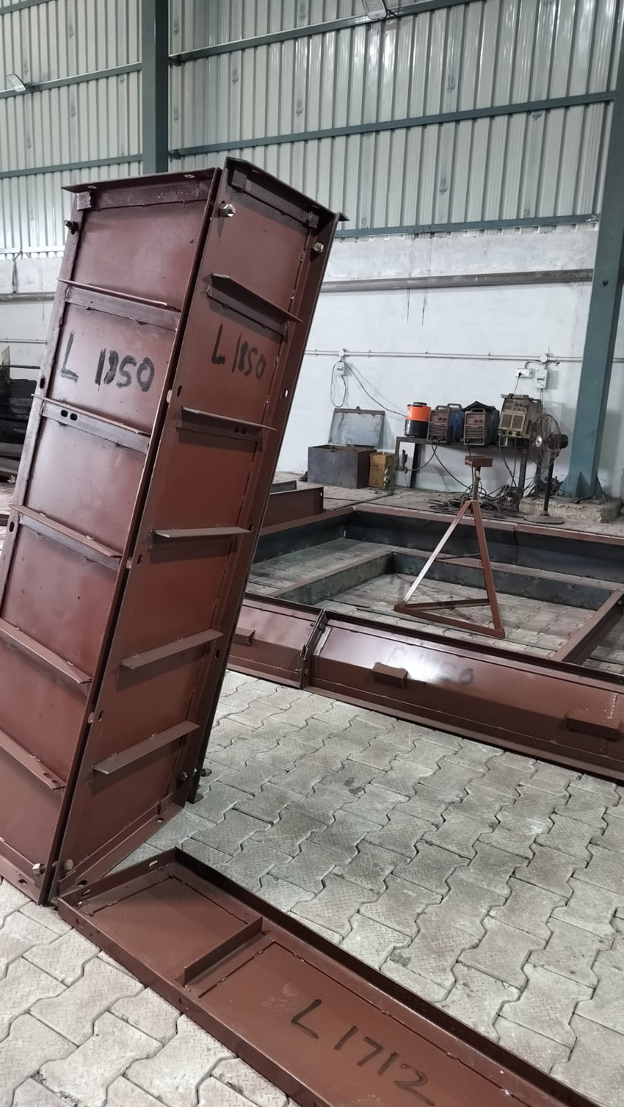  Fabrication work in progress at the manufacturing facility